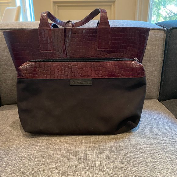 Peter Kaiser Burgundy/Deep Red Tote Bag - Picture 3 of 7